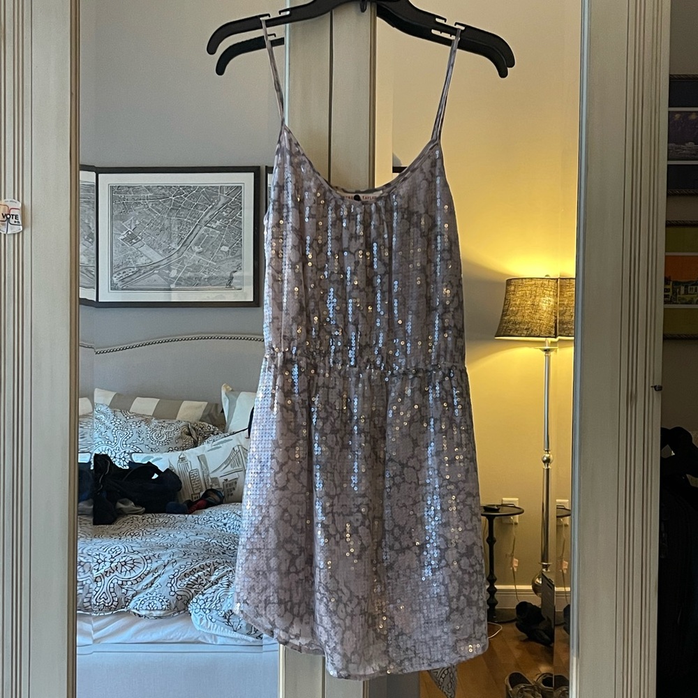 Rebecca Taylor sequined mini with thin straps. Size 8.